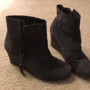 Toms Grey Suede Bootie